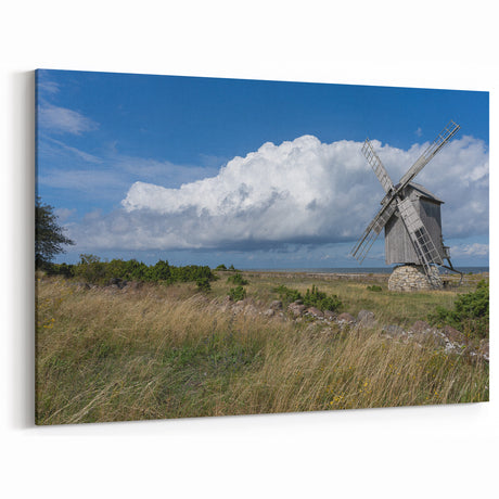 Estonian Landscape Art - Historic Windmill by the Baltic Sea