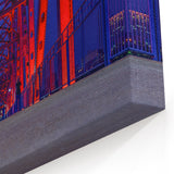 Little Rock Skyline Art - Red Bridge at Night Arkansas Scenic Print
