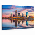 Little Rock Skyline Art - Vibrant City Reflection at Sunset Scenic Print