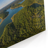 Aerial View of Scenic Lake and Forest Arkansas Print - Ozark Mountains Art