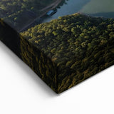 Aerial View of Scenic Lake and Forest Arkansas Print - Ozark Mountains Art