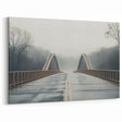 Arkansas Landscape Prints - Foggy Morning Bridge with Serene Forest View Art