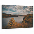 Autumn Foliage Overlooking Tranquil Lake Scenic Print - Ozark Mountains Art