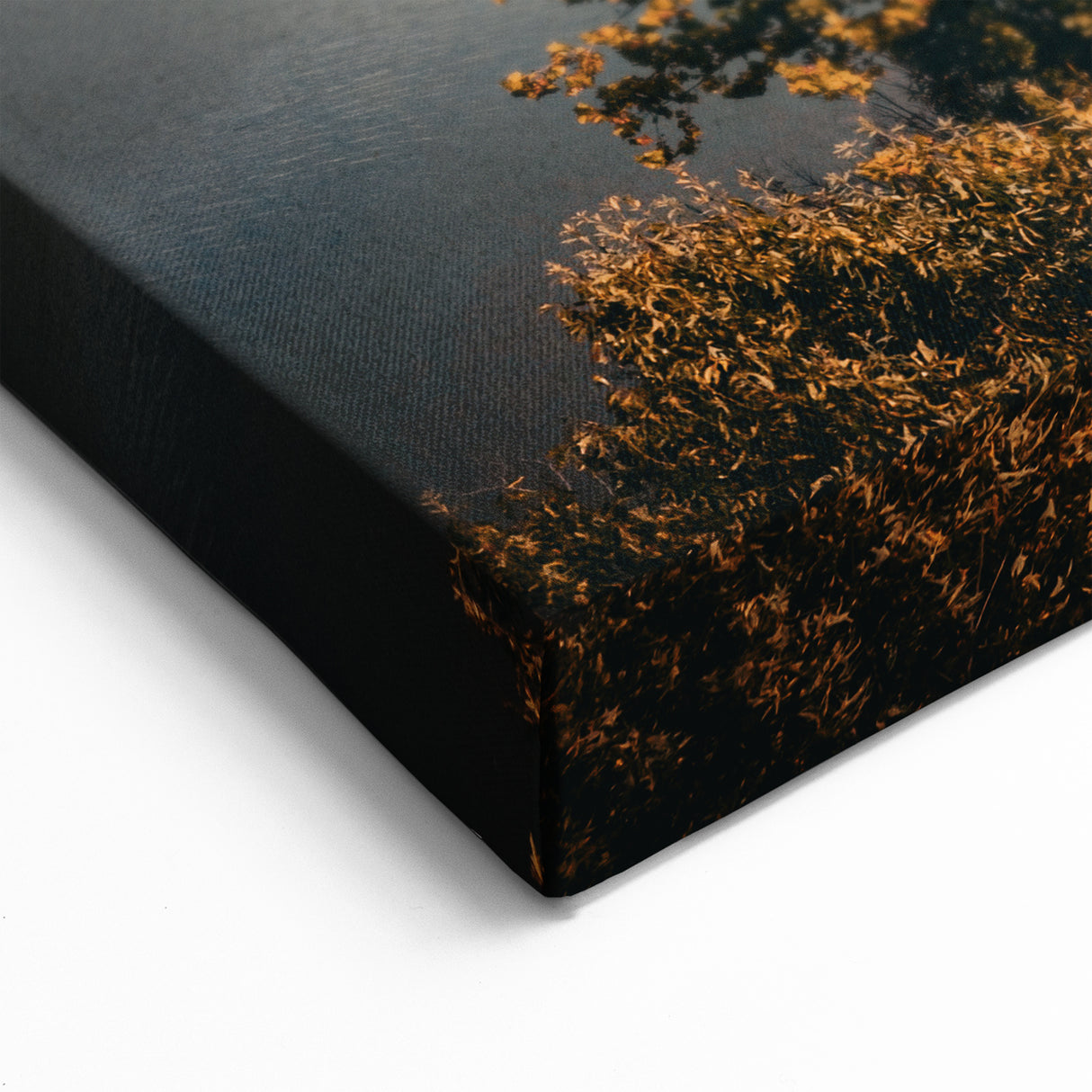 Autumn Foliage Overlooking Tranquil Lake Scenic Print - Ozark Mountains Art