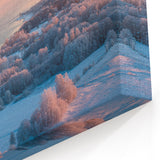 Estonian Landscape Art – Winter Coastline with Frosted Trees and Sunset