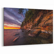 Scenic Finland Art - Sunset Over Cliffs and Coastline Nordic Nature Print