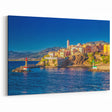France Regional Art: Corsica - Vibrant Coastal Town with Lighthouse Print