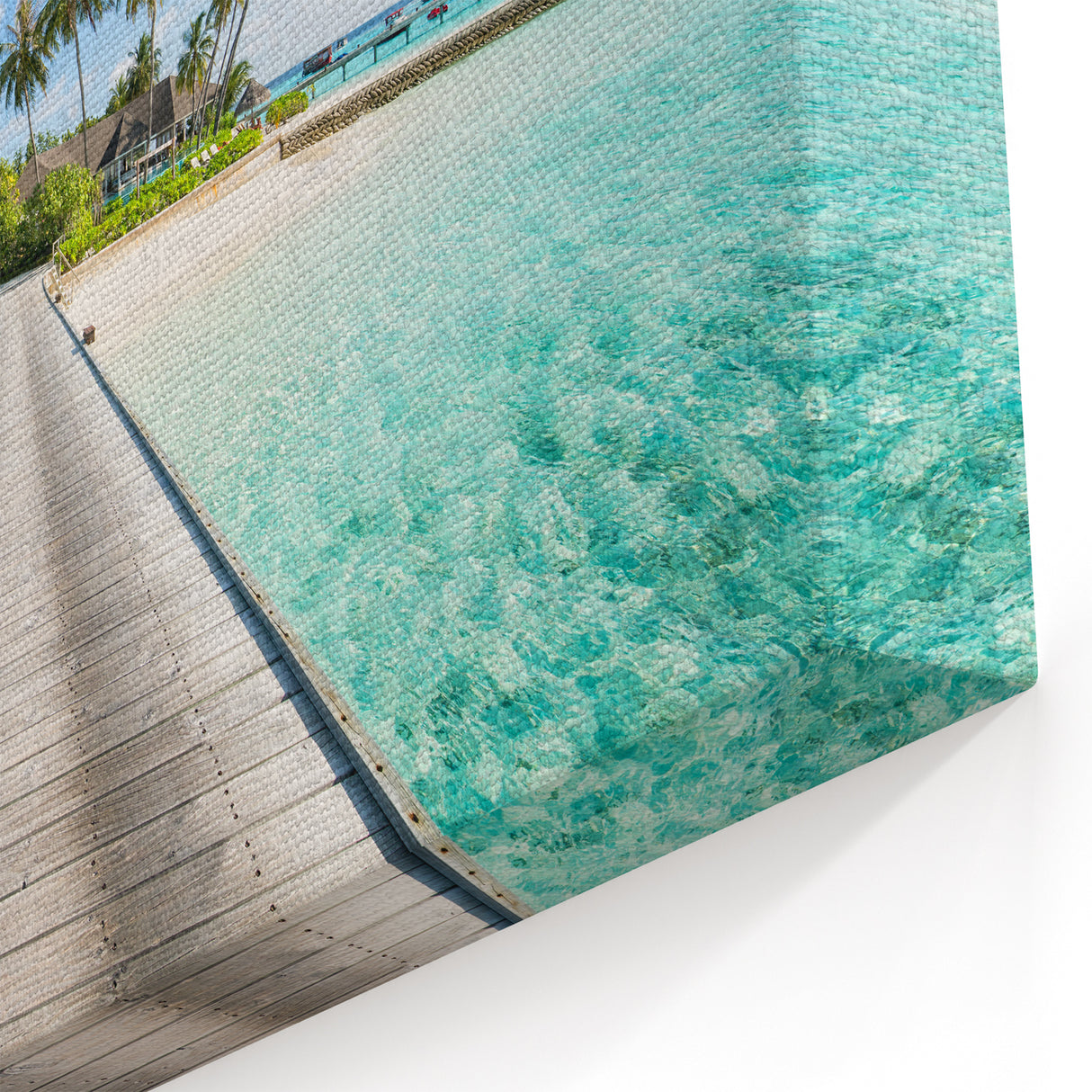 Tropical Resort Pathway - Tahiti Beach Canvas Print