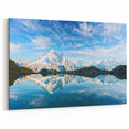 Chamonix Mont Blanc Art – Reflective Lake with Snow-Capped Peaks