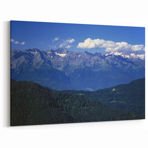 French Alps Photography – Majestic Mountain Peaks and Forest Landscape