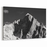 French Alps Wall Art – Black and White Mountain Peaks in the Alps