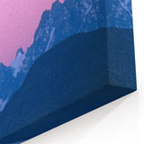 Scenic French Alps Prints - Pink Sunset Over Majestic Mountain Peaks
