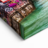 French Alps Canvas Prints - Charming French Canal and Historic Architecture