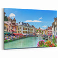 Scenic French Alps Prints - Vibrant French Canal and Colorful Architecture