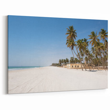 Omani Palm Beach Wall Art – Scenic Arabian Peninsula Coastal Landscape