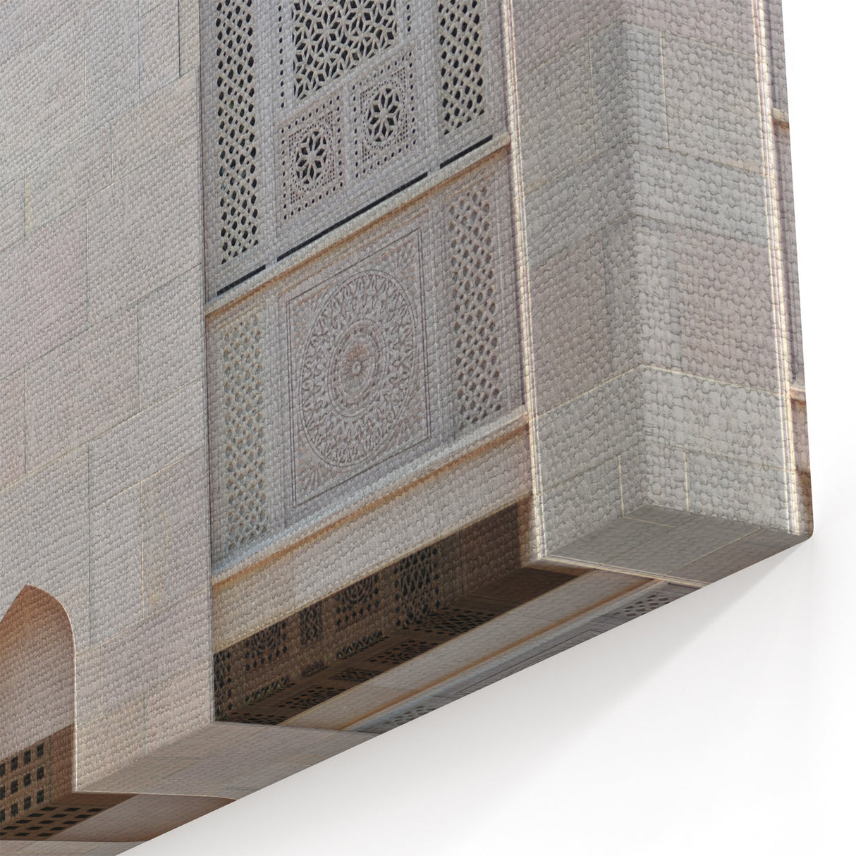 Intricate Mosque Window Design Oman Wall Art – Elegant Middle Eastern Print