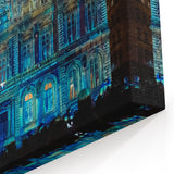 Lyon Cityscape Print - Festival of Lights Blue Illumination on Hôtel de Ville