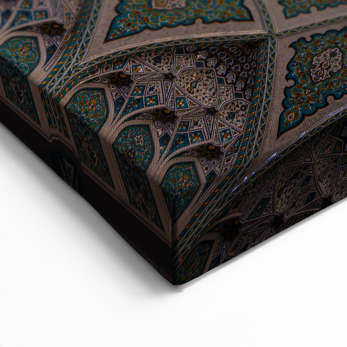 Intricate Islamic Dome Ceiling Wall Art – Oman Mosque Interior Canvas Print