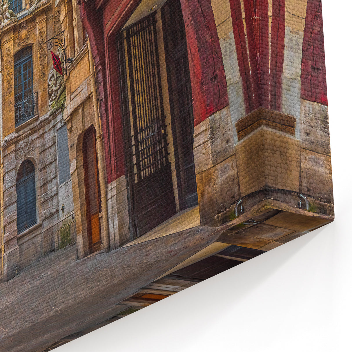 Normandy Canvas Art - Historic French Architecture and Clock Print