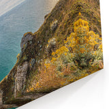 Normandy Landscape Paintings - Coastal Cliffside Canvas Art for Home