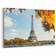 Paris Wall Art - Eiffel Tower with Autumn Leaves River View