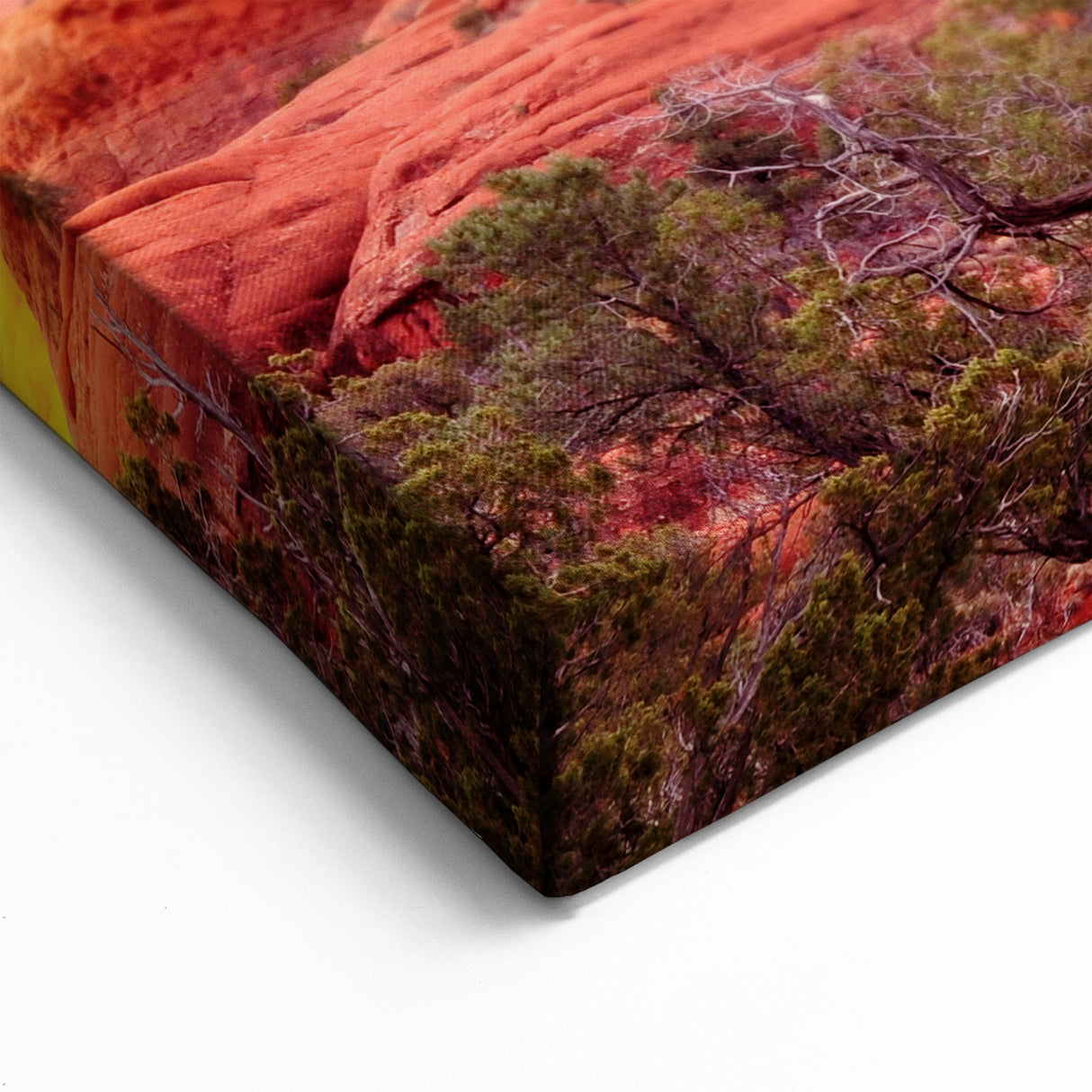 Sedona Landscape Paintings - Vibrant Sunset Over Red Rock Arizona Desert Art