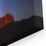 Sedona Canyon Art - Starry Night Sky Over Red Rock Arizona Desert Art