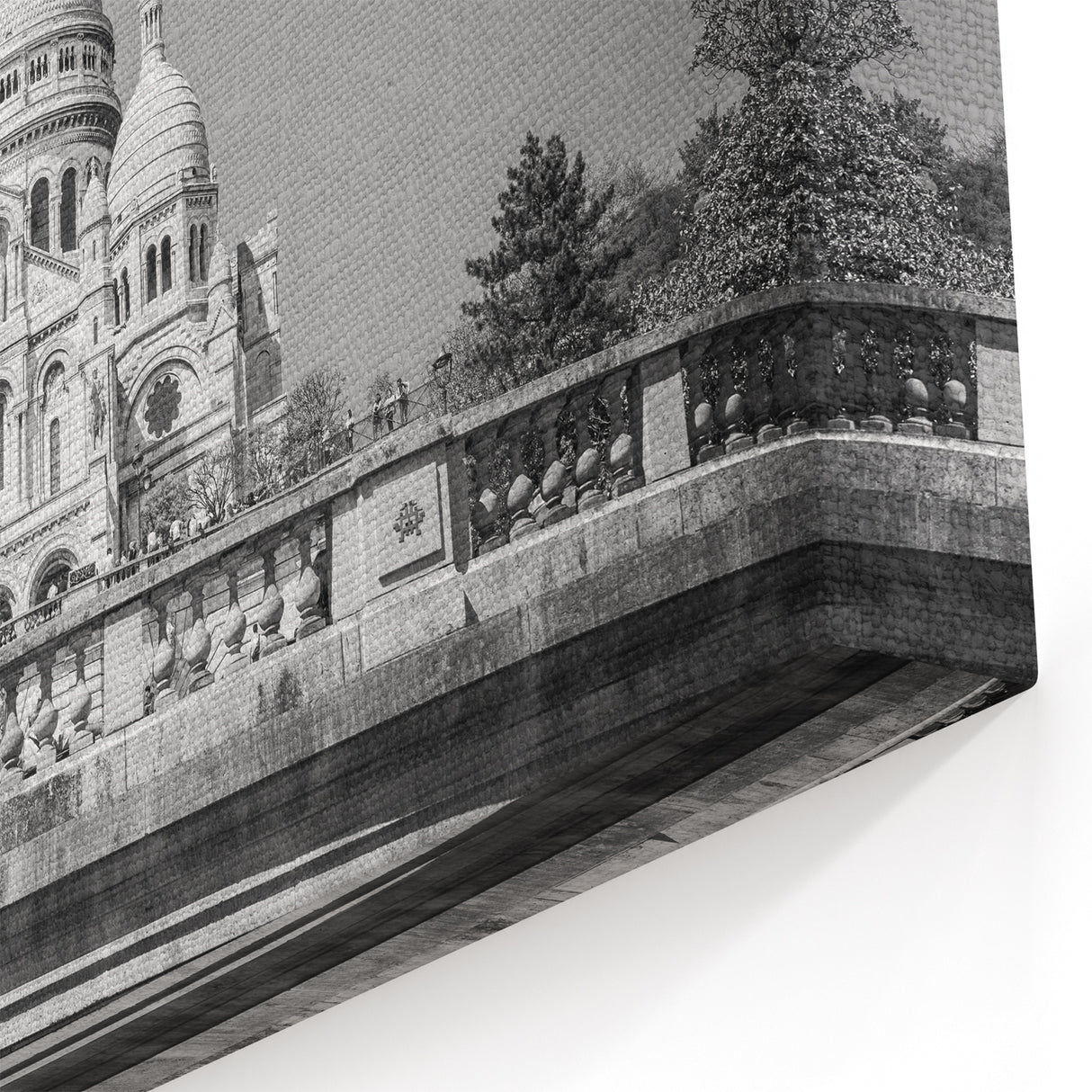 Paris Cityscape - Black and White Photography of Sacré-Cœur Basilica