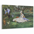 Édouard Manet Prints - Elegant French Garden Scene from Impressionist Era