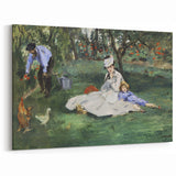 Édouard Manet Prints - Elegant French Garden Scene from Impressionist Era