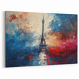 Modern Paris Wall Art - Abstract Eiffel Tower with Bold Color Print