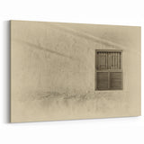Desert Landscape Art - Qatari Cultural Window Canvas Print