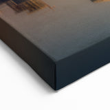 Golden Hour Doha Skyline - Reflective Cityscape Canvas Print