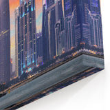 Sunset Over Doha - Vibrant Skyline Canvas Print