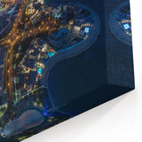 Doha Night Lights - Dynamic Urban Canvas Print