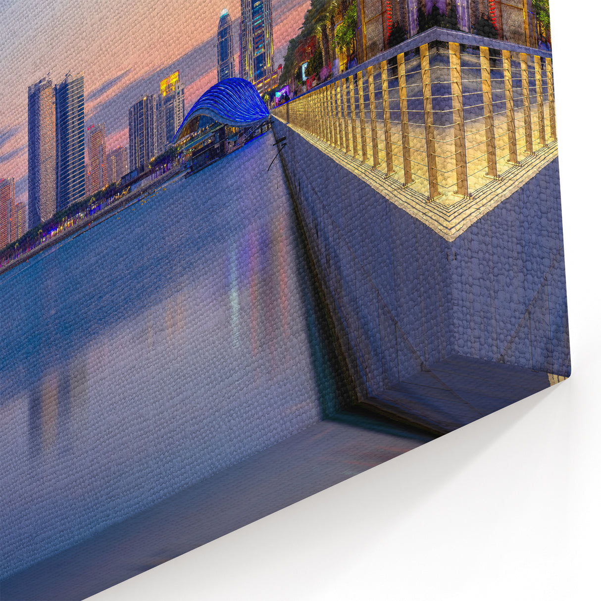 Iconic Qatar Tower - Evening Skyline Canvas Print