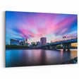 Connecticut Photography - Hartford Skyline at Sunset Connecticut Canvas Art