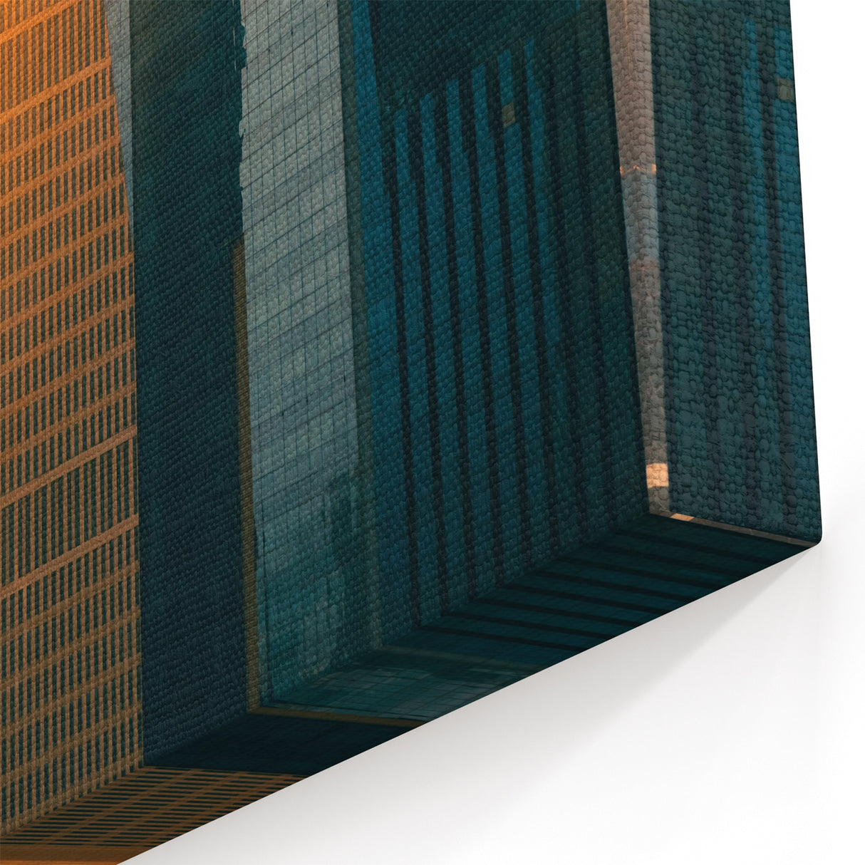 Golden Light Doha Skyline - Modern Architecture Canvas Print