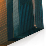 Golden Light Doha Skyline - Modern Architecture Canvas Print
