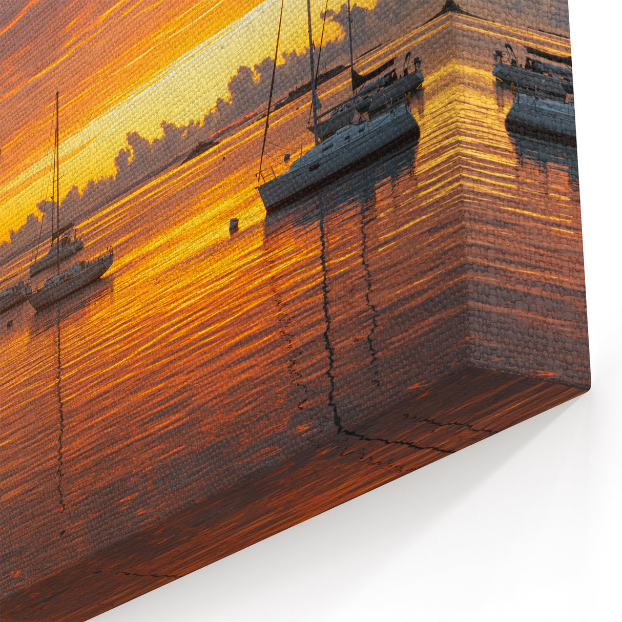 Sailboats at Sunset Coastal Connecticut Scenic Prints - Connecticut Wall Art