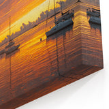 Sailboats at Sunset Coastal Connecticut Scenic Prints - Connecticut Wall Art