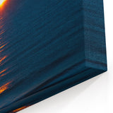 Delaware Coastal Art - Vibrant Ocean Sunset Photography on Canvas