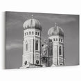 Munich Wall Art - Black and White Bavaria Architecture Frauenkirche Print