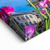Bavaria Art Prints - Scenic Munich New Town Hall with Spring Tulips