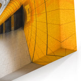German Cityscape Canvas - Vibrant Munich Subway Architecture in Orange