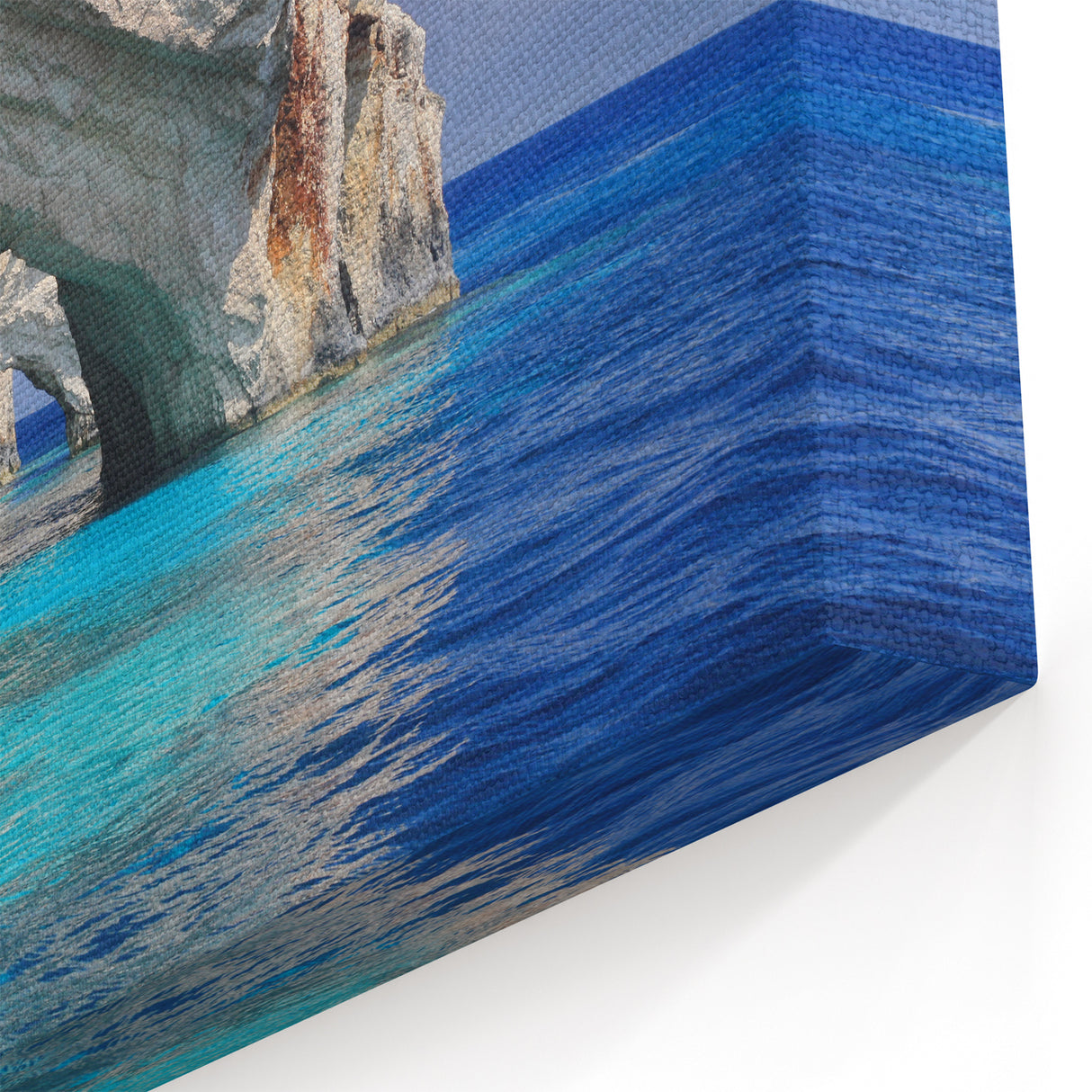 Greek Scenery Art - Iconic Sea Arch in Zakynthos Coastline