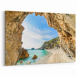 Greek Islands Art Prints - Serene Beach Cave on Corfu Coast