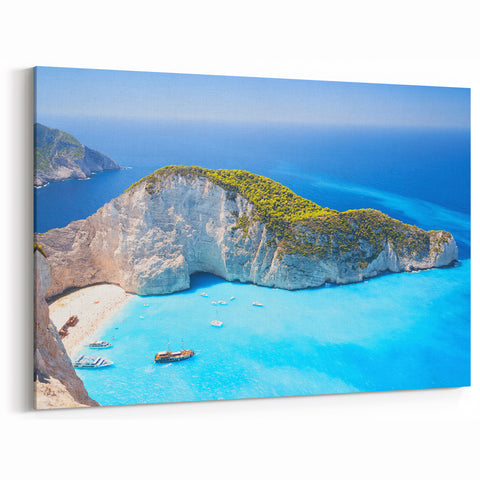 Santorini Prints - Stunning Navagio Beach and Blue Waters