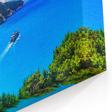 Mykonos Wall Decor - Vibrant Greek Beach & Cliff Landscape