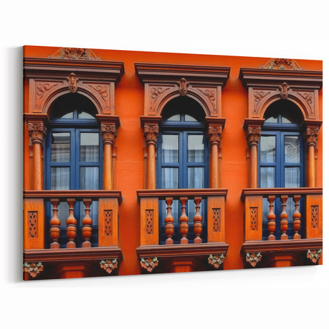 Middle Eastern Architecture Art - Ornate Window Facade Wall Print